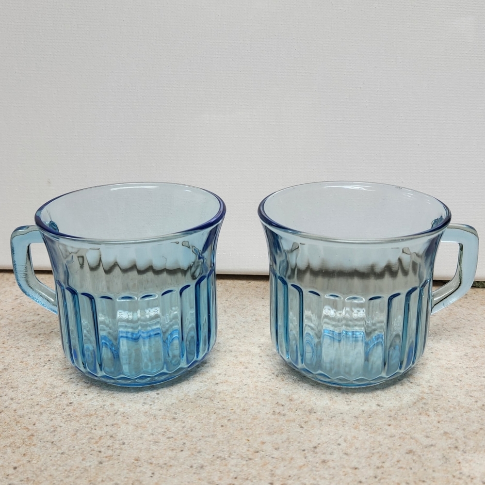 Set of 2 Fortecrisa Blue Mugs